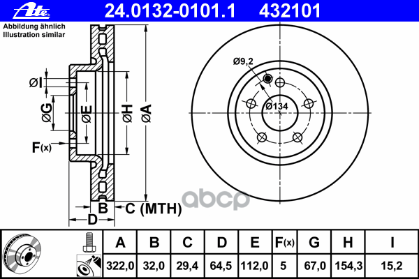 Диск Тормозной Передн, Mercedes-Benz: C-Class C 300/C 300 4-Matic/C 320 Cdi/C 350/C 350/C 350 4-Matic/C 350 Cdi/C 350 Cdi/C 3...