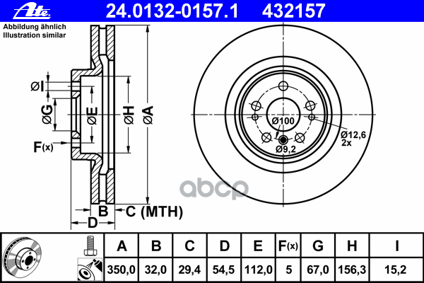 Диск Тормозной Передн, Mercedes-Benz: Gl-Class Gl 320 Cdi/Gl 350 Cdi/Gl 350 Cdi/Gl 350 Cdi Bluetec/Gl 420 Cdi/Gl 450/Gl 450 C...