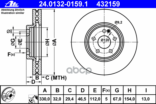 Диск Тормозной Передн, Chrysler: Crossfire Srt-6 03-07, Crossfire Roadster Srt-6 04-07  Mercedes-Benz: Clk 430 97-02, Clk Каб...