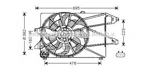 Вентилятор Охлаждения Ford Mondeo I  Ii  Iii Ava арт. fd7504