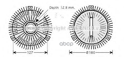 Вискомуфта Вентилятора Mercedes E200  E230 (W210)  Ml230 (W163) Ava арт. msc422