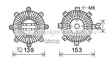 Вискомуфта вентилятора Mitsubishi L200  L300  L400  Space Gear Ava арт. mtc222