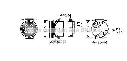 Компрессор Кондиционера Ava арт. rtk103