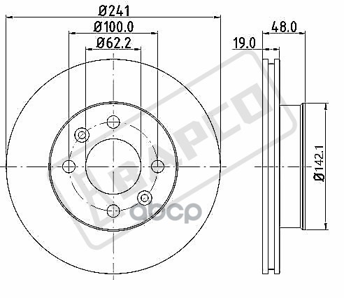 тормозной диск вентилируемый BAPCO BD0546 BAPCO арт. BD0546