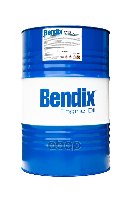 BENDIX Масло моторное 208л.  синтетика BENDIX POWER LINE SAE 5W-30 ACEA A1/B1  A5/B5 API SL Renault RN700 S