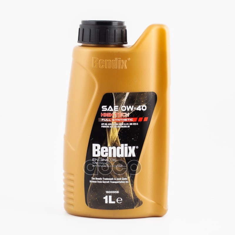 Масло моторное 1л.  синтетика BENDIX HIGH TECH 0W-40  API SN  ACEA A3/B4  BMW LL-01  MB 229.5  PORSC BENDIX арт. 180095b
