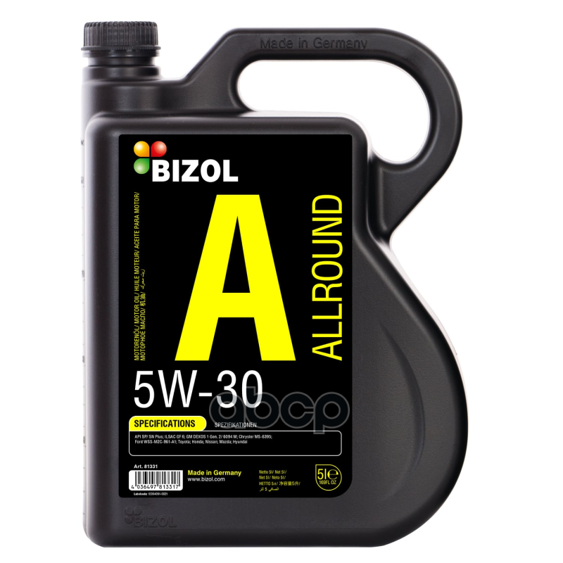 BIZOL Масло BIZOL НС-синт. мот.масло Allround 5W-30 SPSN Plus GF-6A (5л) 81331