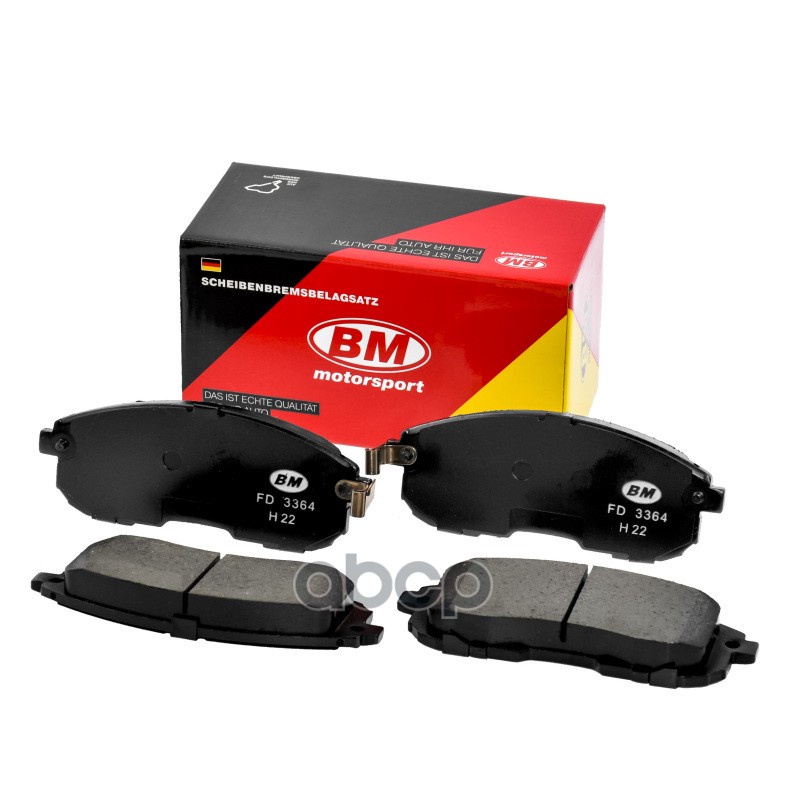 Колодки тормозные передние NISSAN Tiida 2007 FD3364 BM-Motorsport арт. FD3364