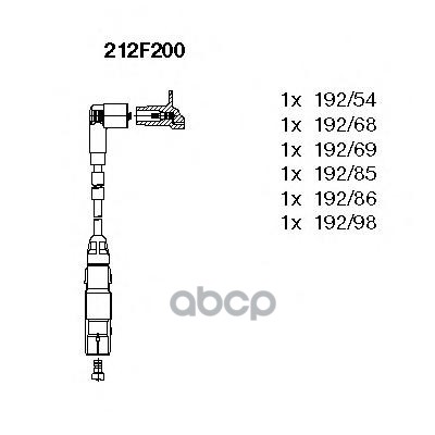 Провода в/в к-т Ford/VW 2.8VR6 -00 BREMI арт. 212f200