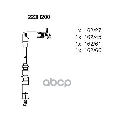 Провода в/в к-т VW Golf IV 1.6 99- BREMI арт. 223h200
