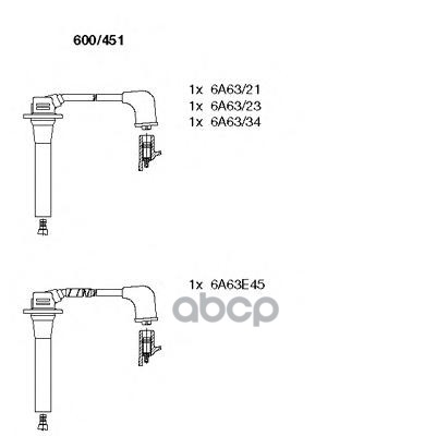 Провода В/В К-Т Mazda 323 1.9 98- BREMI арт. 600/451