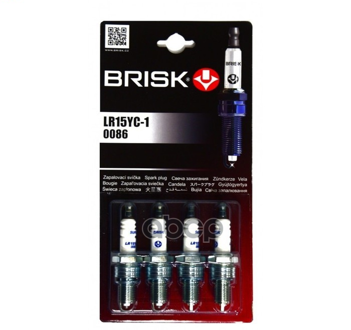 Свеча зажигания компл. (4шт) для а/м ВАЗ 2101-09 SUPER BRISK L15YC-J BRISK арт. L15YC-J