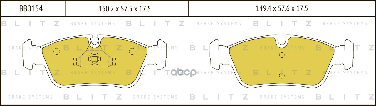 Колодки Тормозные Дисковые Bmw 1 (E81/E87 ) / 3 (E90) 04-> Blitz арт. BB0154