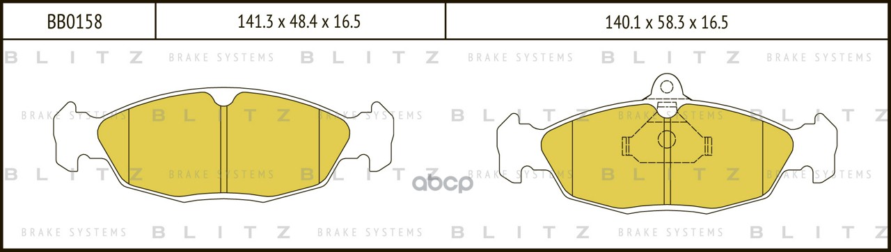 Колодки Тормозные Дисковые Chevrolet Lanos 05-/Zaz Chance/Sens 05-/Opel Astra/Corsa/Vectra 91- Blitz арт. BB0158