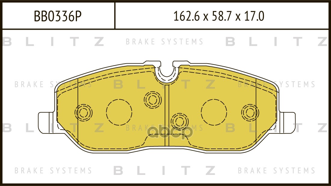 Колодки тормозные дисковые передние Blitz арт. BB0336P