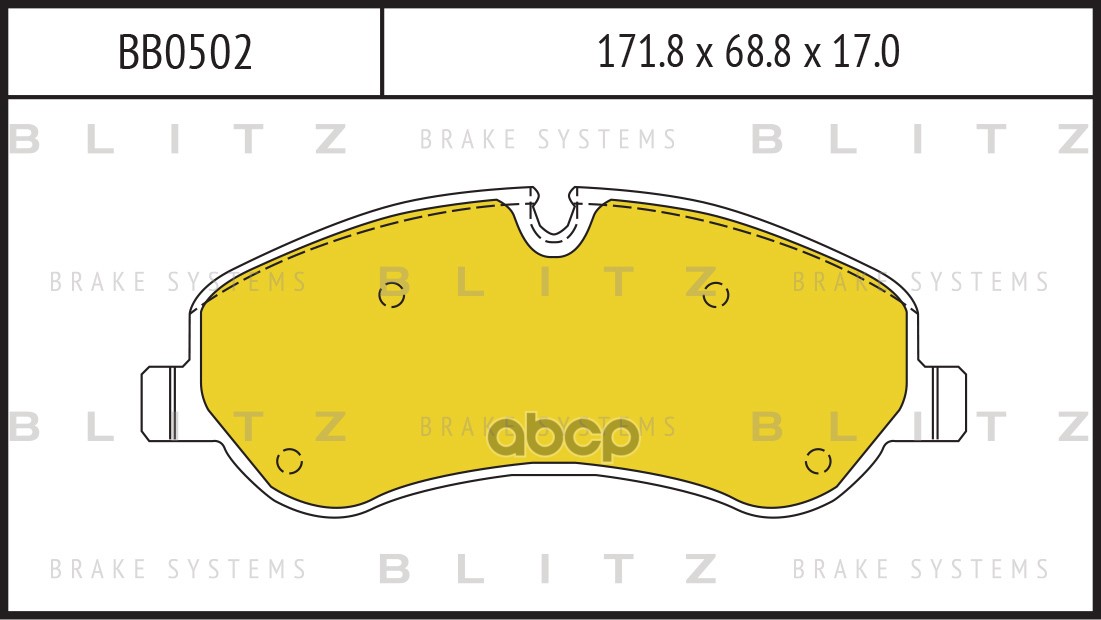 Колодки тормозные дисковые передние FORD Transit 12- BB0502 Blitz арт. BB0502