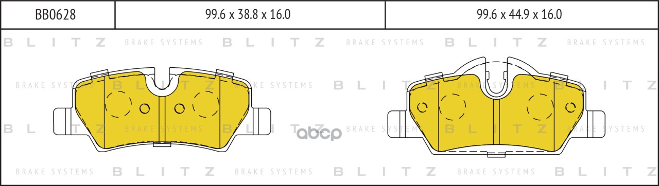 Колодки Тормозные Дисковые Mini Cooper/One F56 13-> Blitz арт. BB0628