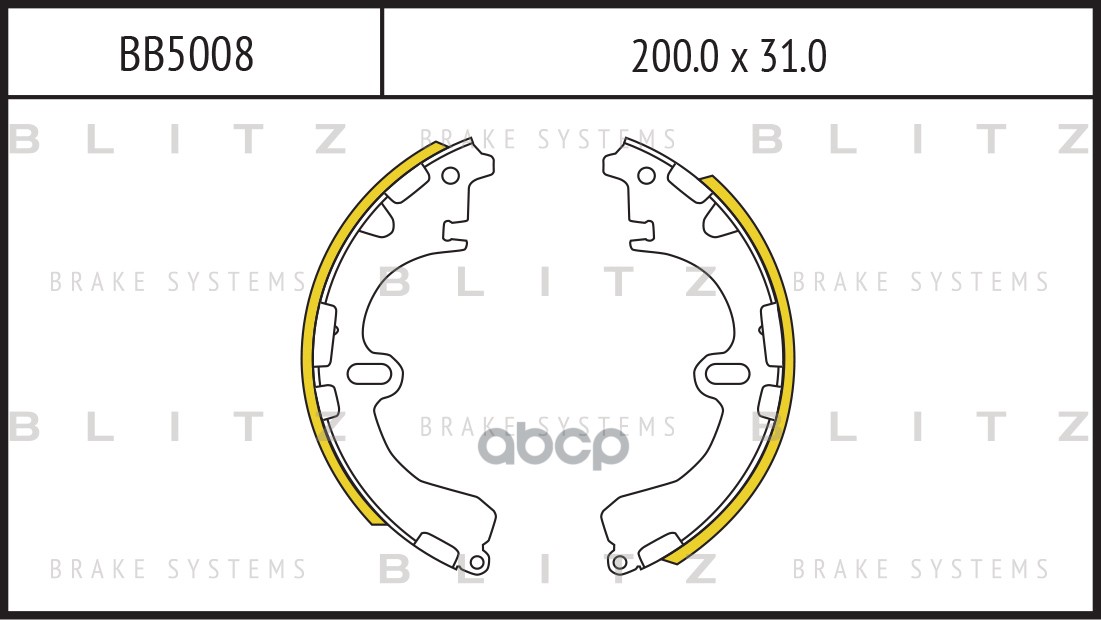 Колодки тормозные барабанные Blitz арт. BB5008