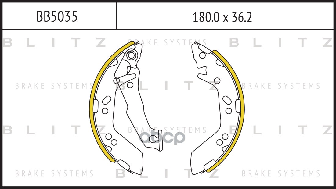 Колодки тормозные барабанные HYUNDAI Accent 00- BB5035 Blitz арт. BB5035