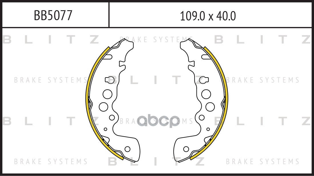 Колодки тормозные барабанные Blitz арт. BB5077