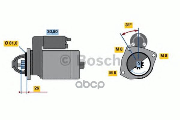 Стартер Bosch арт. 0986018960
