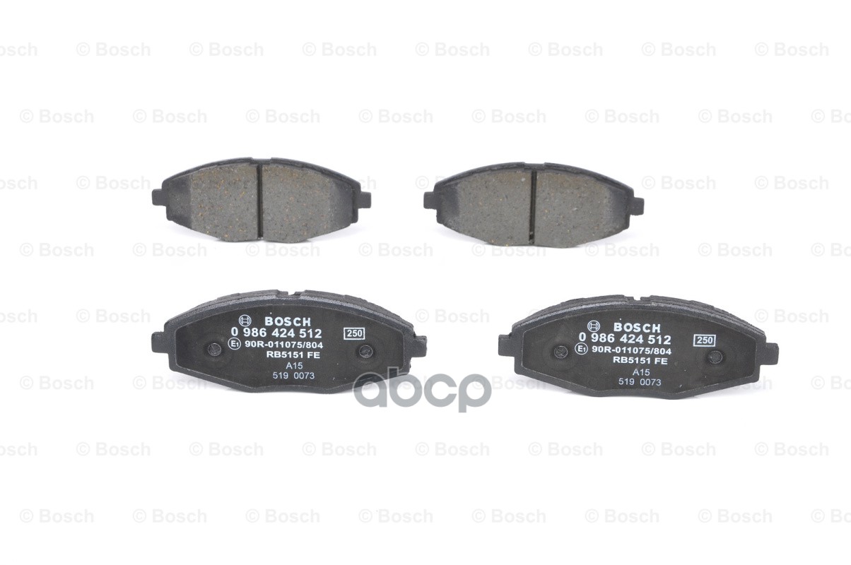 Колодки тормозные дисковые перед Bosch арт. 0986424512