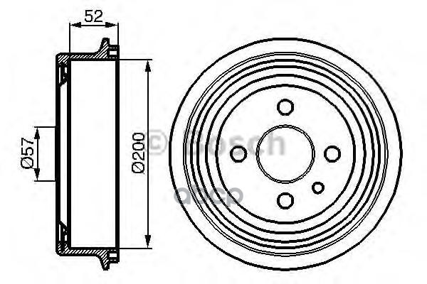 Барабан тормозной 200x50мм Bosch арт. 0986477018