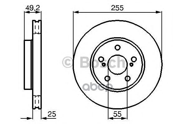 Диск тормозной Bosch арт. 0986478584