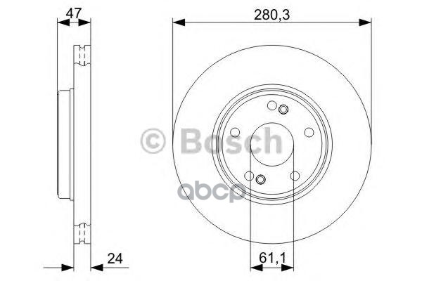 Диск Тормозной | Перед | Bosch арт. 0986479743