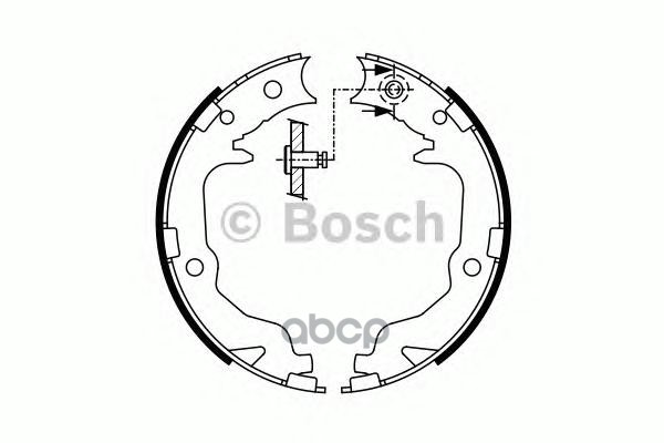 Комплект тормозных колодок, стояночная тормозная система 0986487766 Bosch арт. 0986487766