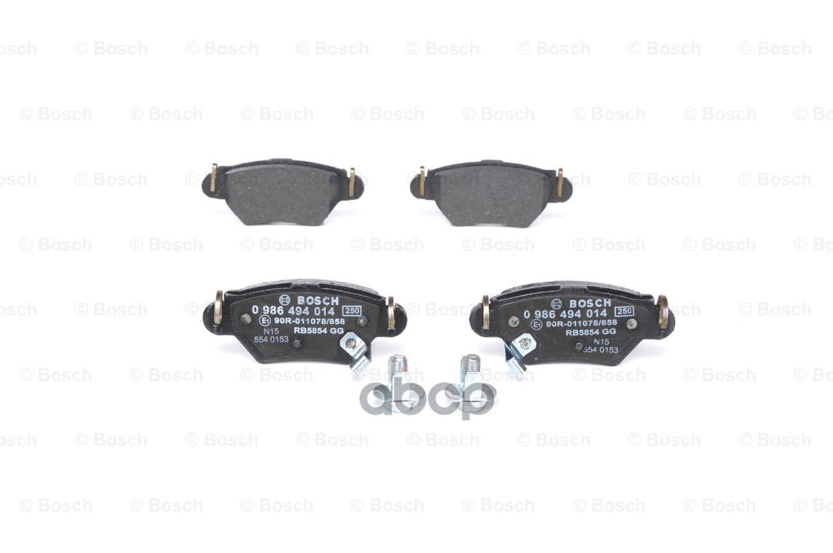 Колодки Тормозные Дисковые | Зад | Bosch арт. 0986494014