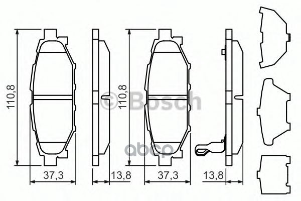 Колодки тормозные дисковые зад Bosch арт. 0986494444