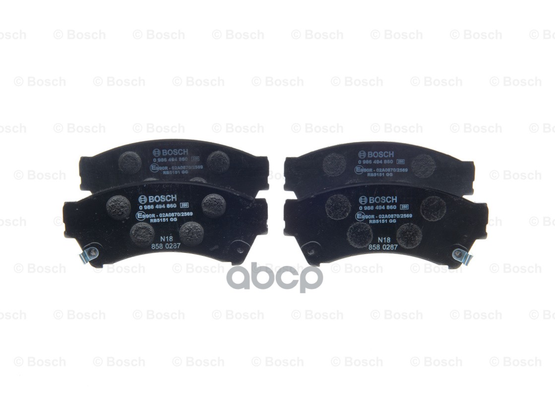 Колодки тормозные дисковые перед Bosch арт. 0986494860