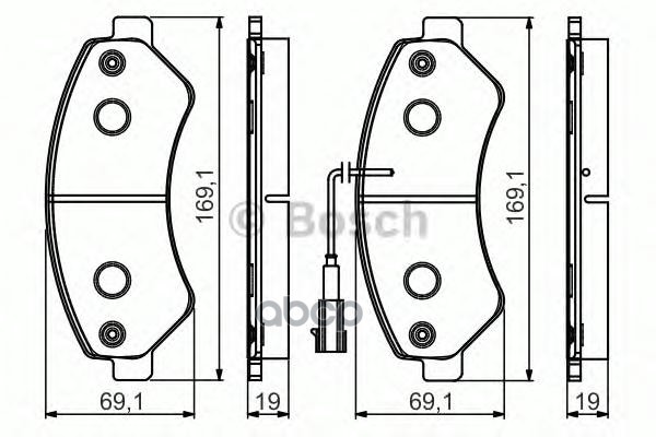 Колодки Тормозные Дисковые Premium 2, Передн, Citroen: Jumper 06- Peugeot: Boxer 06- Fiat Ducato 06- Bosch арт. 0986495095