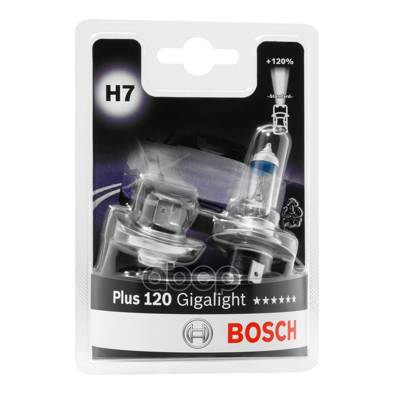 Лампа галогеновая головного света H7 PX26d 12V 55W Pure light блистер 2шт Bosch арт. 1987301426