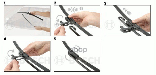 Щетка стеклоочистителя 530/380 мм бескаркасная комплект 2 шт BOSCH AeroTwin 3 397 007 503 Bosch арт. 3 397 007 503