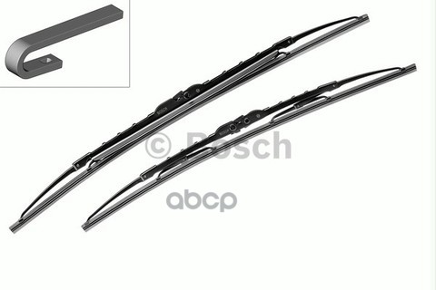 Щетки стеклоочистителя каркасные Twin spoiler 600/450мм крепление Hook Bosch арт. 3397118303