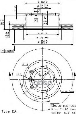 Диск Тормозной Uv Coated | Перед | Brembo арт. 09975011