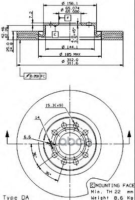 Диск тормозной 09.9772.11 Brembo арт. 09.9772.11