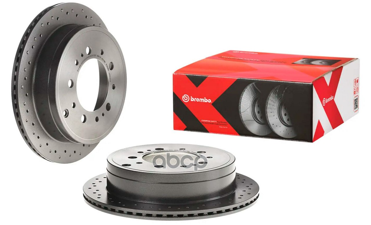 Диск тормозной (Сзади) Toyota Land Cruiser (J200) 07-21 / Lexus LX 07-23 Brembo арт. 09.D618.1X