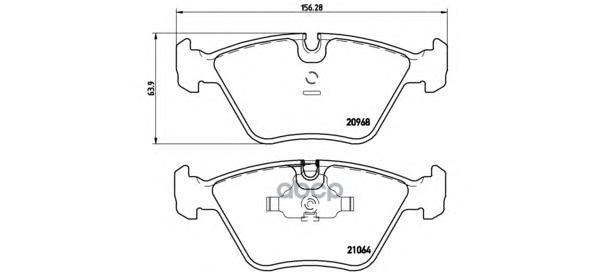 Колодки тормозные (Спереди) BMW 3-Series 90-01 / 5-Series 88-04 Brembo арт. P 06 012