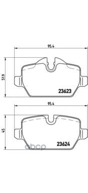 Колодки тормозные P06037 Brembo арт. P06037