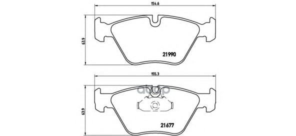 Колодки тормозные дисковые перед Brembo арт. P06065
