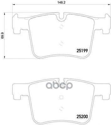 Колодки тормозные (Спереди) BMW 1-Series 11-19 / 3-Series 11-19 Brembo арт. P 06 075