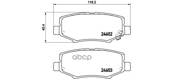 Колодки дисковые задние Dodge Nitro, Jeep CherokeeWrangler 3.7-4.0i2.8CRD 07 Brembo арт. P18024