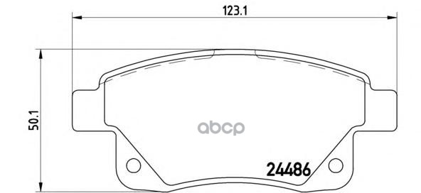 Колодки тормозные дисковые зад Brembo арт. P24066