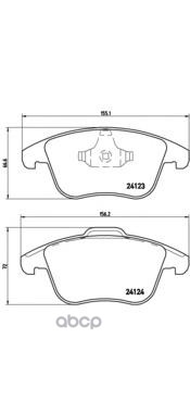 Колодки тормозные P24076 Brembo арт. P24076