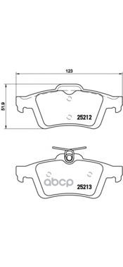 Колодки тормозные дисковые зад Brembo арт. P24148