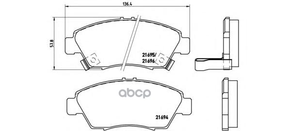 Колодки Тормозные Дисковые Передн, Honda: Airwave 1.5/1.5 Idsi Mds 4X4 04-, Civic V Hatchback 1.6 Vti 16V 91-95, Civic V 1.6 ...