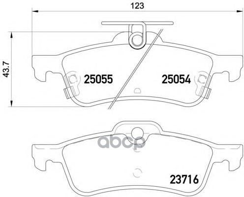 Колодки Тормозные Дисковые Задн, Honda: Civic Ix 12-, Civic Ix Tourer 14-, Civic Ix 11- Brembo арт. P28070